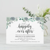 Desert Botanical Wedding Brunch Invitation Kaart (Staand voorkant)