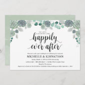 Desert Botanical Wedding Brunch Invitation Kaart (Voorkant / Achterkant)