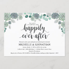 Desert Botanical Wedding Brunch Invitation Kaart