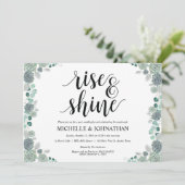 Desert Botanical Wedding Brunch Invitation Kaart (Staand voorkant)