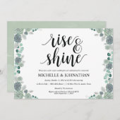 Desert Botanical Wedding Brunch Invitation Kaart (Voorkant / Achterkant)