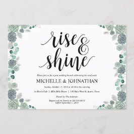 Desert Botanical Wedding Brunch Invitation Kaart