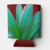 Desert Botanisch Succulent Red, op maat Blikjeskoeler (Achterkant)