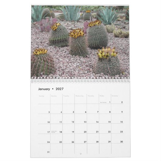 Desert Botanische Tuin Kalender (Jan 2027)