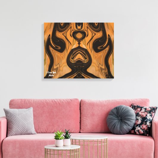 Desert Brown Abstract op gestrekte canvasprint Canvas Afdruk (Insitu (Woonkamer))