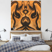 Desert Brown Abstract op gewikkelde canvasprint Canvas Afdruk (Insitu (Slaapkamer))