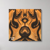 Desert Brown Abstract op gewikkelde canvasprint Canvas Afdruk (Voorkant)