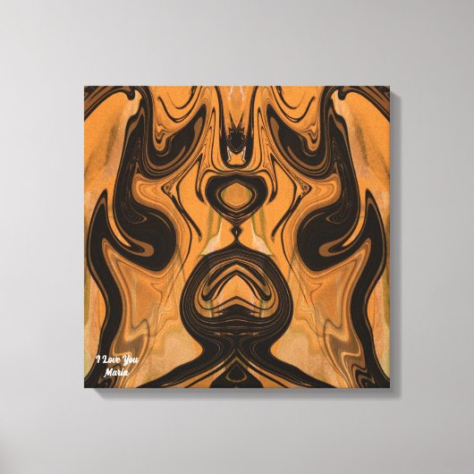 Desert Brown Abstract op gewikkelde canvasprint Canvas Afdruk (Voorkant)