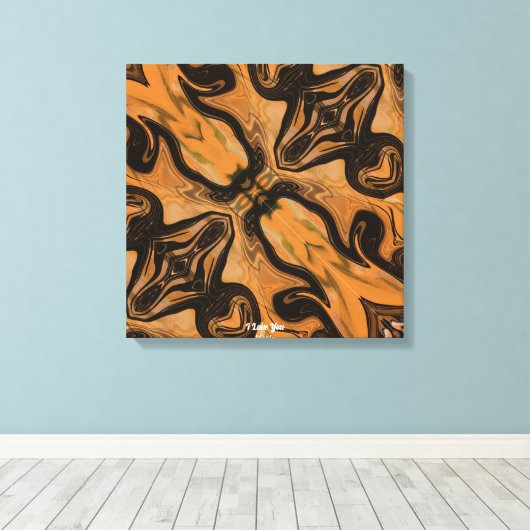 Desert Brown Abstract  op Wrapped  Canvas Print (Insitu (Houten vloer))