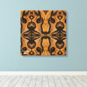 Desert Brown Abstract op Wrapped Canvas Print (Insitu (Houten vloer))