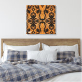 Desert Brown Abstract op Wrapped Canvas Print (Insitu (Slaapkamer))