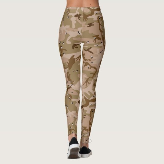Desert Brown Camouflage Pattern Camp. Leggings (Achterkant)