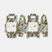 Desert Brown Retro Butterfly Garden Baby shower Bedankdoosjes (Uitgevouwen)