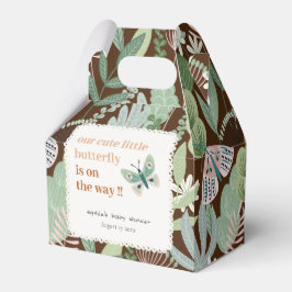 Desert Brown Retro Butterfly Garden Baby shower Bedankdoosjes