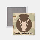 Desert Bull DCU-look embleem 2x2 magneet met camo (Voorkant / Achterkant)