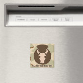 Desert Bull DCU-look embleem 2x2 magneet met camo (Insitu (Vaatwasser))