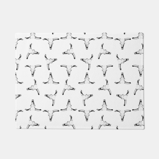 Desert Bull Horns Skulls Western Deurmat (Voorkant)