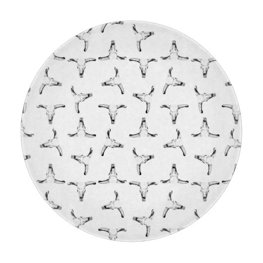 Desert Bull Horns Skulls Western Snijplank (Voorkant)