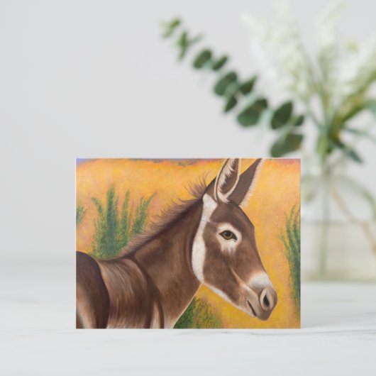 Desert Burro Briefkaart (Staand voorkant)
