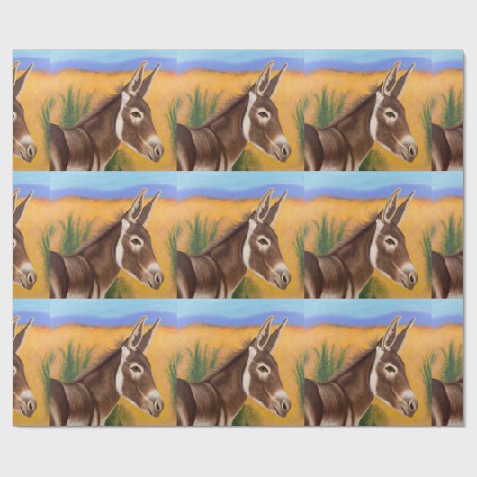 Desert Burro Cadeaupapier (Vlak)