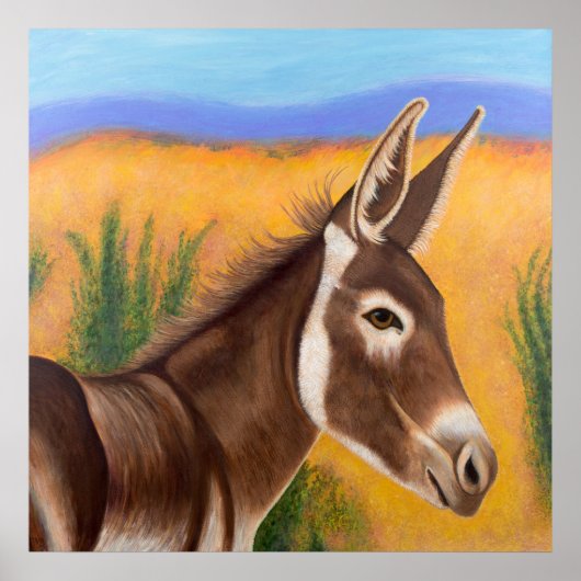 Desert Burro Poster (Voorkant)