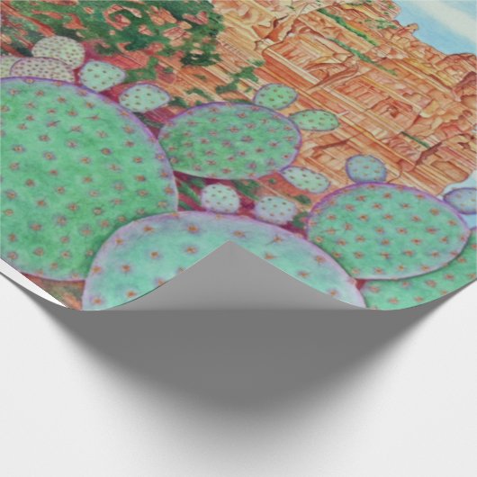 Desert Cacti Cadeaupapier (Hoek)