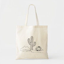 Desert Cacti Canvas tas
