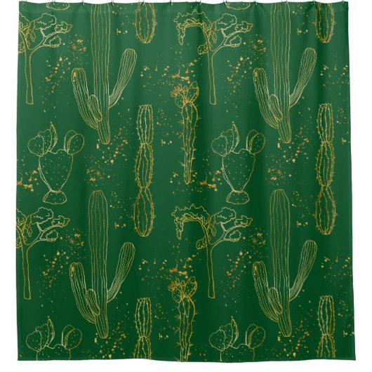 Desert Cacti Douchegordijn (Voorkant)