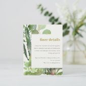 DESERT CACTI FOLIAGE WATERVERF WEDDING GEGEVENS INFORMATIEKAARTJE (Staand voorkant)