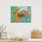 Desert Cacti Poster (Keuken)