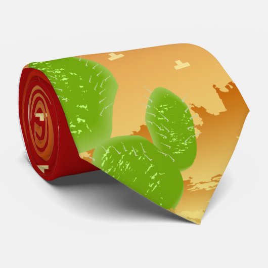 Desert Cacti Stropdas (Opgerold)