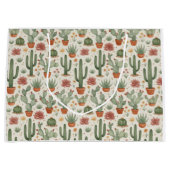 Desert Cacti Succulent Seamless Pattern Groot Cadeauzakje (Voorkant)
