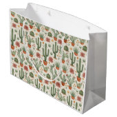 Desert Cacti Succulent Seamless Pattern Groot Cadeauzakje (Achterkant Gekanteld)