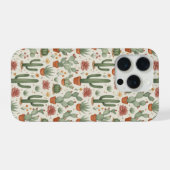 Desert Cacti Succulent Seamless Pattern iPhone Hoesje (Achterkant horizontaal)