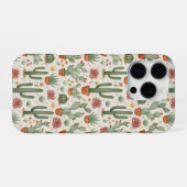 Desert Cacti Succulent Seamless Pattern iPhone Hoesje (Achterkant horizontaal)