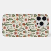 Desert Cacti Succulent Seamless Pattern iPhone Hoesje (Achterkant horizontaal)