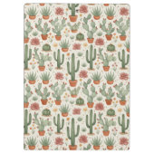 Desert Cacti Succulent Seamless Pattern Klembord (Achterkant)