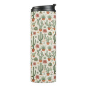 Desert Cacti Succulent Seamless Pattern Thermosbeker (Gedraaid links)