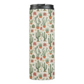 Desert Cacti Succulent Seamless Pattern Thermosbeker (Achterkant)
