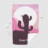 Desert Cactus aangepaste tekst golfhanddoek (Insitu)