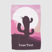 Desert Cactus aangepaste tekst golfhanddoek (Voorkant)