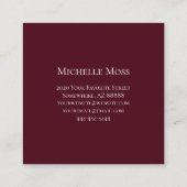 Desert Cactus Abstract Succulent Interieur Designe Vierkante Visitekaartje (Achterkant)