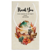 Desert Cactus and Mountains Party Bedankt Klein Cadeauzakje (Achterkant)