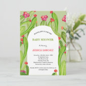 Desert Cactus Arch Bohemian Waterverf Baby shower Kaart (Staand voorkant)