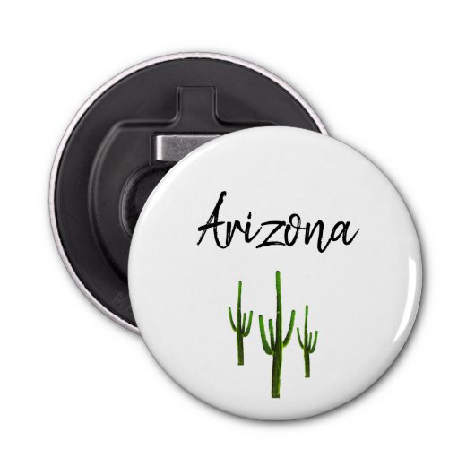Desert Cactus Arziona Button Flesopener (Voorkant)