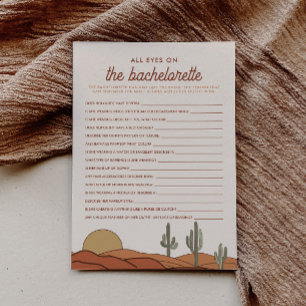 Desert Cactus Bach Alle Ogen Op De Bruid Game Kaar Kaart