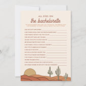 Desert Cactus Bach Alle Ogen Op De Bruid Game Kaar Kaart (Voorkant)