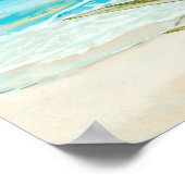 Desert Cactus Beach Zee Seascape Waterverf Agave Poster (Hoek)