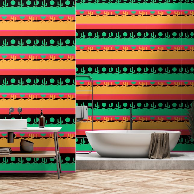 Desert Cactus Behang (Badkamer)