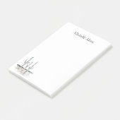 Desert Cactus Black White Southwestern Post-it® Notes (Schuin)